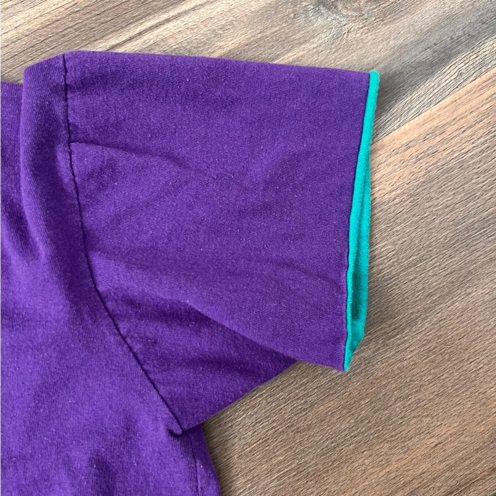 Vintage 90s Mens' Reno Hot August Nights Layered Tee Purple Teal Size Small - Picture 4 of 7